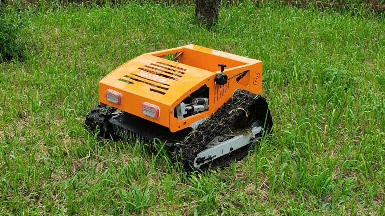 ハイブリッド調節可能な草刈り高さ 20 インチ カッティング ブレード ワイヤレス ラジオ コントロール ロボット芝刈り機