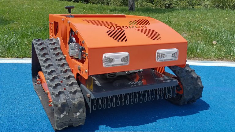 China digawe remot kontrol slope mower murah kanggo sale, mesin pemotong rumput robot paling apik ing China kanthi remot kontrol