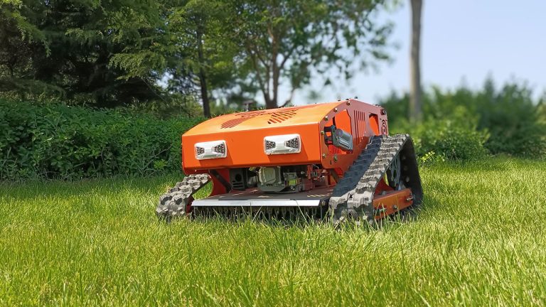 ロンシンエンジンワンボタンスタートクローラ遠隔操作草刈ロボット