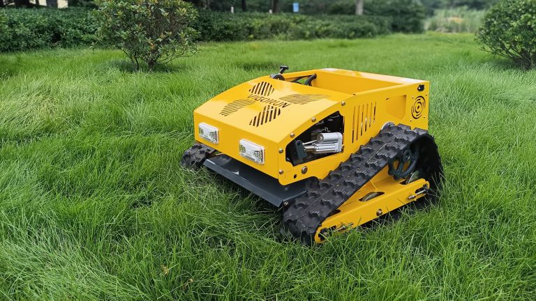 China made remote control tracked mower low price for sale, chinese best slope mower remote control