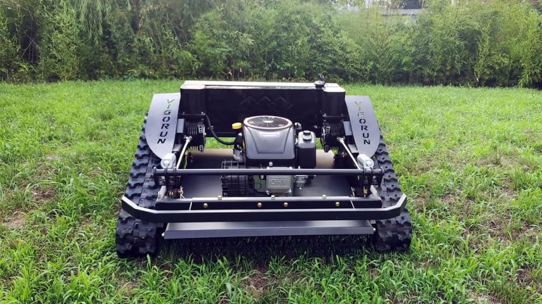 China made tracked remote control lawn mower low price for sale, chinese best remote control mower on tracks