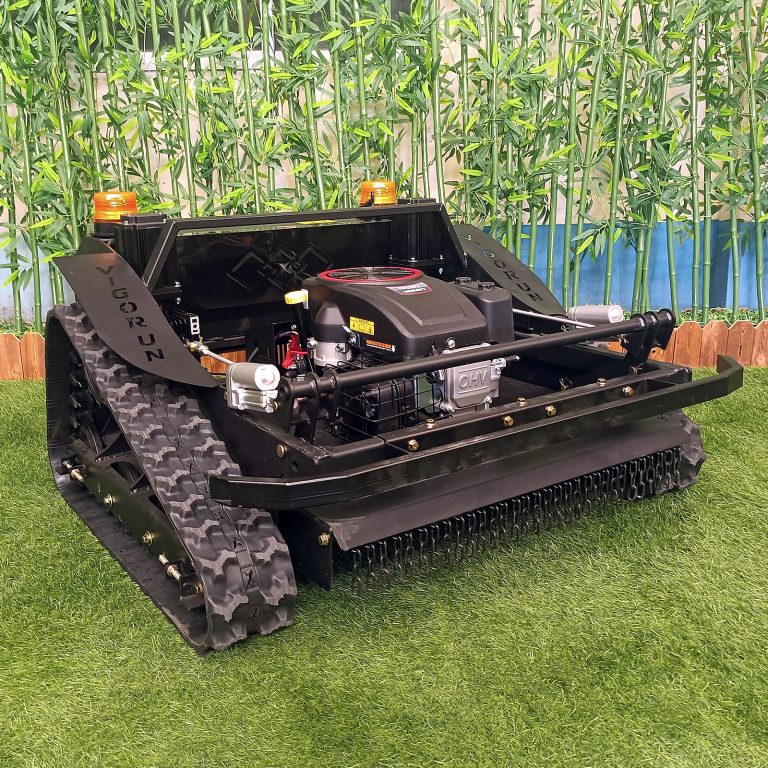 China made remote control mower with tracks low price for sale, chinese best wireless remote control lawn mower