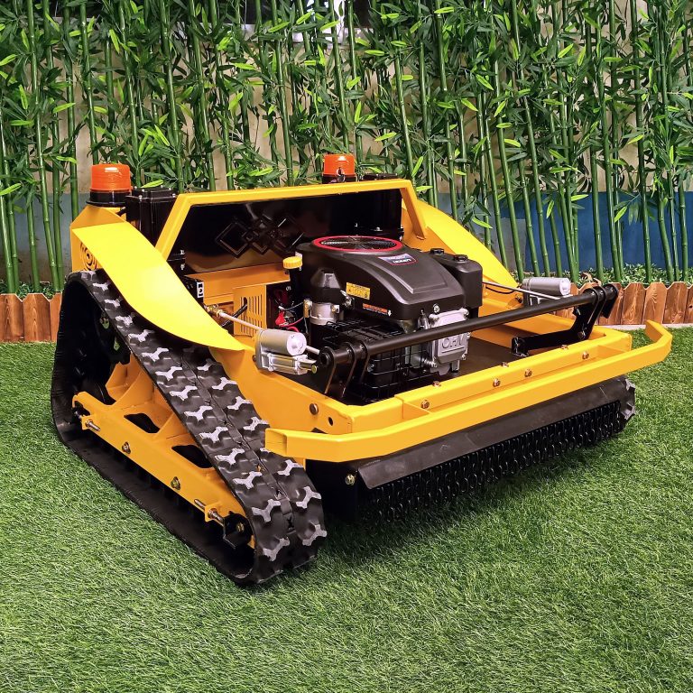 cordless caterpillar lawn mower trimmer made by Vigorun Tech, Vigorun wireless radio control wheeled tank lawn mower for sale