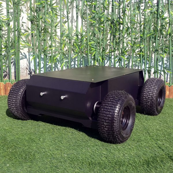 Black Remote Wheeled Chassis Platform With Tubeless Turf Tires (RWC200)