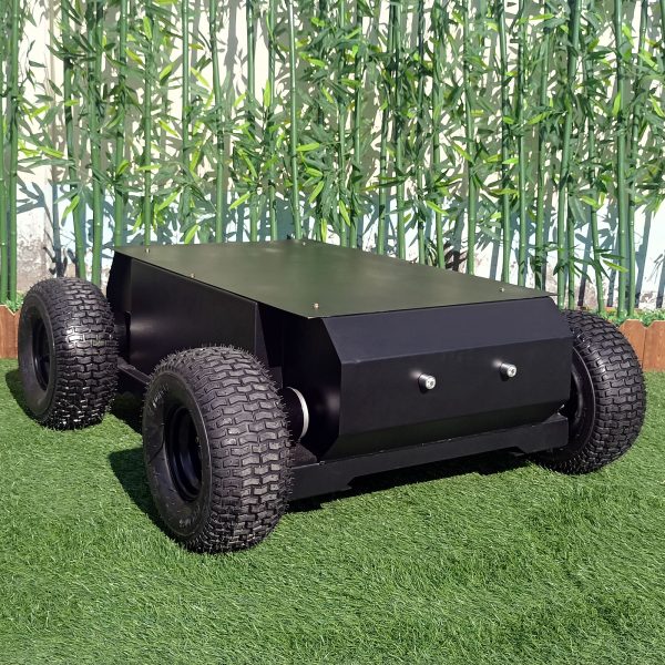 Black Remote Wheeled Chassis Platform With Tubeless Turf Tires (RWC200) - Image 2