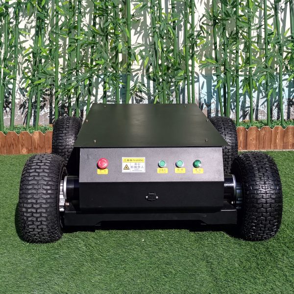 Black Remote Wheeled Chassis Platform With Tubeless Turf Tires (RWC200) - Image 5